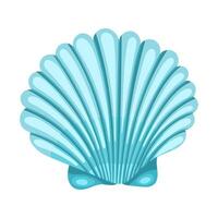 Pearl shell in Flat style on a white background. Modern nautical illustration vector