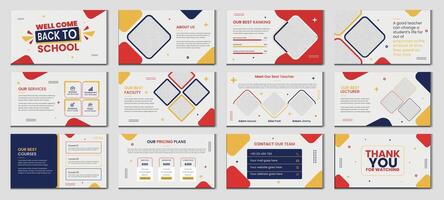 Education PowerPoint presentation slides template design. Use for modern keynote presentation background, brochure design, website slider, landing page, annual report, vector