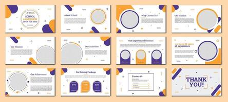 Education PowerPoint presentation slides template design. Use for modern keynote presentation background, brochure design, website slider, landing page, annual report, vector