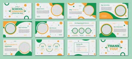 Education PowerPoint presentation slides template design. Use for modern keynote presentation background, brochure design, website slider, landing page, annual report, vector