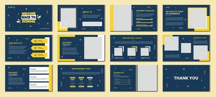 Education PowerPoint presentation slides template design. Use for modern keynote presentation background, brochure design, website slider, landing page, annual report, vector