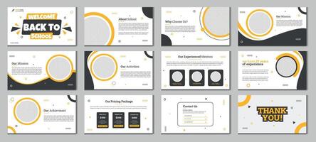 Education PowerPoint presentation slides template design. Use for modern keynote presentation background, brochure design, website slider, landing page, annual report, vector