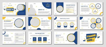Education PowerPoint presentation slides template design. Use for modern keynote presentation background, brochure design, website slider, landing page, annual report, vector