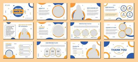 Education PowerPoint presentation slides template design. Use for modern keynote presentation background, brochure design, website slider, landing page, annual report, vector