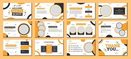 Education PowerPoint presentation slides template design. Use for modern keynote presentation background, brochure design, website slider, landing page, annual report, vector