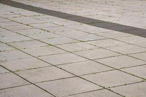square paved with stone slabs photo