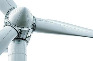 Wind Turbine, Isolated on White photo
