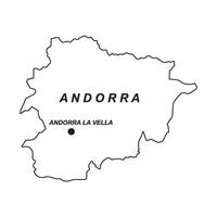 Andorra map icon design vector