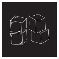 crystal ice cube design vector