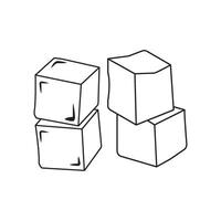 crystal ice cube design vector