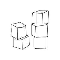 crystal ice cube design vector
