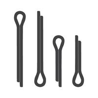 split cotter pin icon design vector