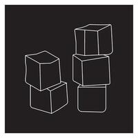 crystal ice cube design vector
