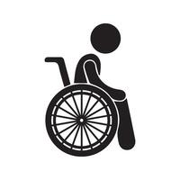 disabled person icon vector