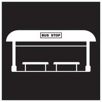 bus stop icon design vector