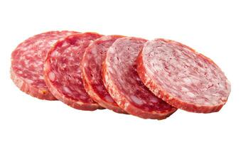 Salami, Isolated on White photo