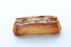 Long Square Croissant with Almond and Raspberry and Cream Cheese Filling photo