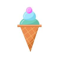 Ice cream cone. illustration isolated on white background vector