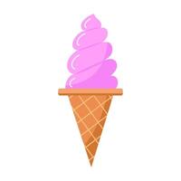 Ice cream cone. illustration isolated on white background vector