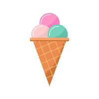 Ice cream cone. illustration isolated on white background vector