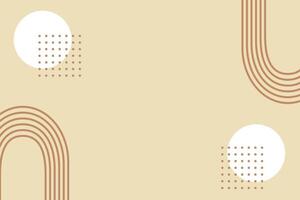Abstract modern background with geometric shapes in boho style in nude brown colors. Flat illustration. vector