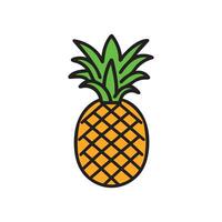 Pineapple natural food Freshness sweet design. vector