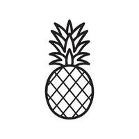 Pineapple natural food Freshness sweet design. vector