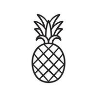 Pineapple natural food Freshness sweet design. vector