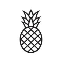 Pineapple natural food Freshness sweet design. vector