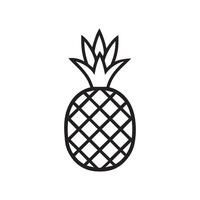 Pineapple natural food Freshness sweet design. vector