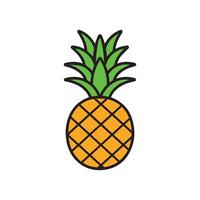 Pineapple natural food Freshness sweet design. vector