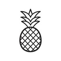 Pineapple natural food Freshness sweet design. vector