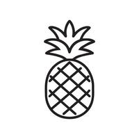 Pineapple natural food Freshness sweet design. vector