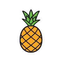 Pineapple natural food Freshness sweet design. vector