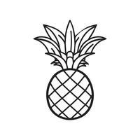 Pineapple natural food Freshness sweet design. vector