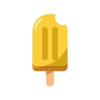 Ice cream pineapple flavor icon in flat style isolated on white background vector