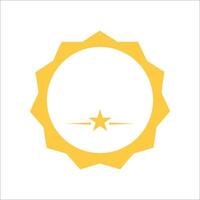 Modern Yellow Emblem Logo Element vector