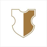 Flat shield badge icon element vector