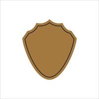 Flat shield badge icon element vector