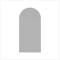 Abstract minimalist geometric lined shape element vector
