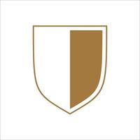Flat shield badge icon element vector