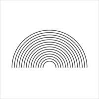Abstract minimalist geometric lined shape element vector