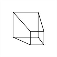 Abstract minimalist geometric lined shape element vector