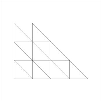 Abstract minimalist geometric lined shape element vector