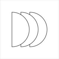 Abstract minimalist geometric lined shape element vector