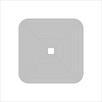 Abstract minimalist geometric lined shape element vector