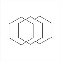 Abstract minimalist geometric lined shape element vector