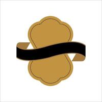 Flat shield badge icon element vector