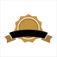 Flat shield badge icon element vector