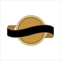 Flat shield badge icon element vector
